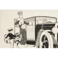 Grafika reklamowa automobilu PEUGEOT. Lata 20.-30. XX w.